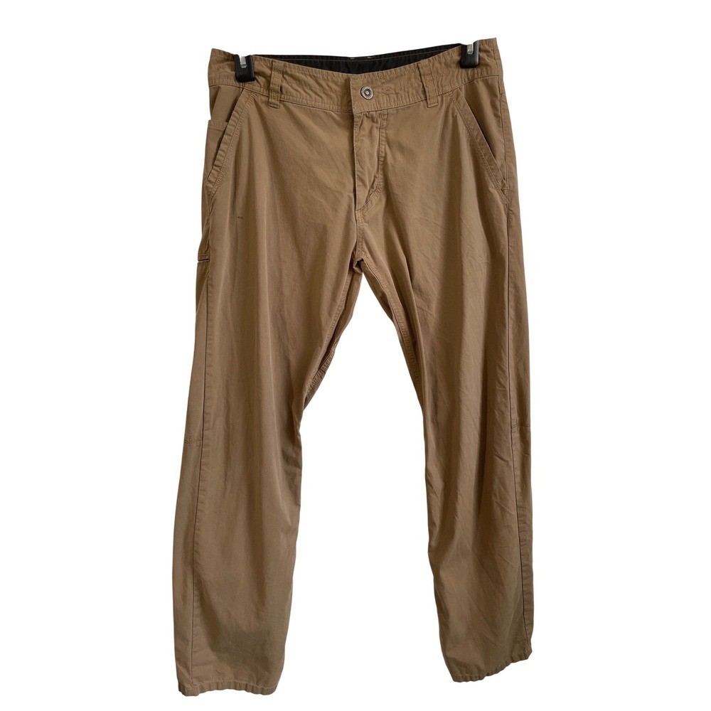 KUHL Slax Mens 32x32 Khaki Tan Enduro Fabric Technical Hiking Chino Pants